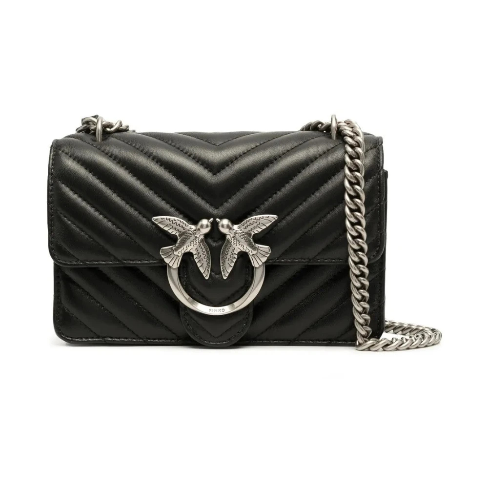 Pinko Damen Schwarz - Kleine Umhängetasche Love Bag One Chevron - Bild 3