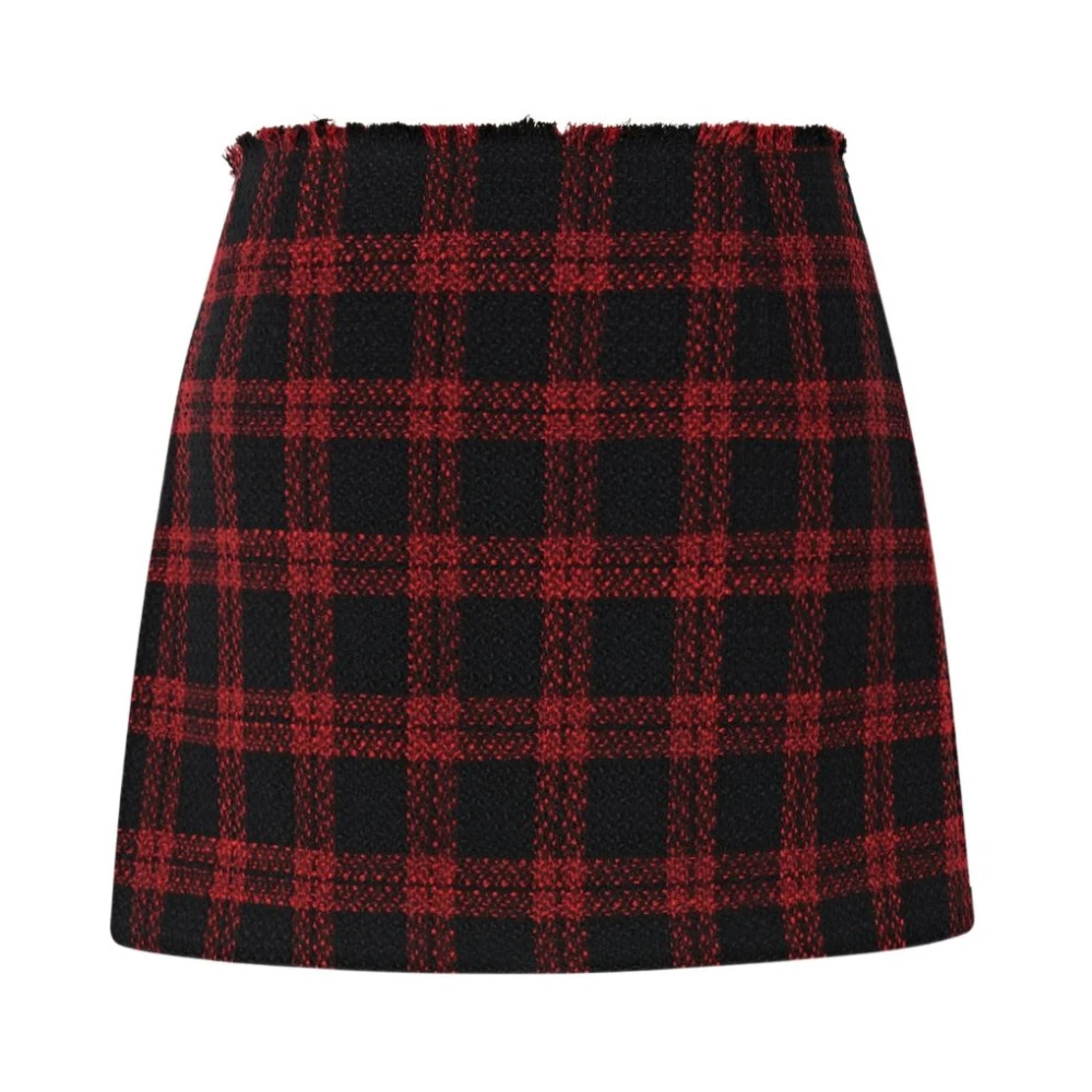 Pinko Damen Schwarz - Wickel-Minirock Mit Karomuster - 40 - Bild 5