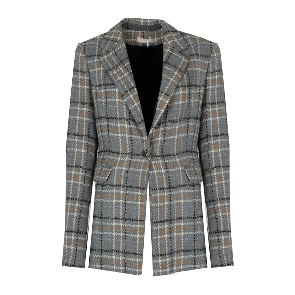 Liu Jo Damen Grau - Klassischer Blazer - Jackets - L