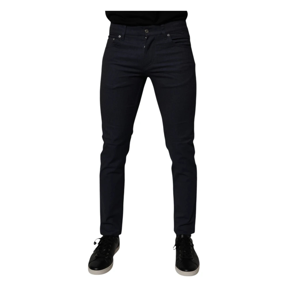 Dolce & Gabbana Herren Blau - Dunkelblaue Stretch Skinny Denim Jeans - Jeans - Xs