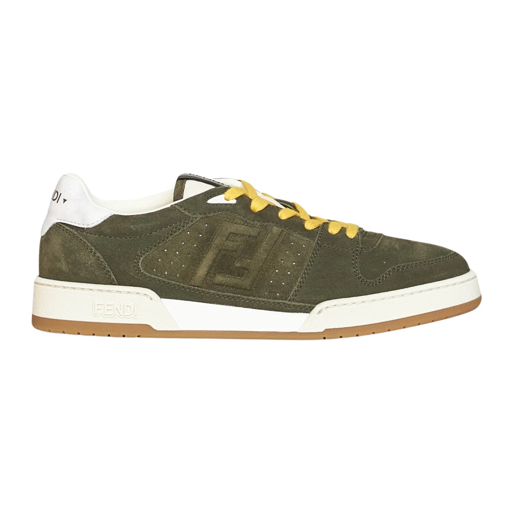 FENDI | Moss green suede Fendi Match low-top sneakers | male | 7 - Bild 4
