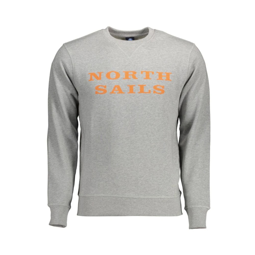 North Sails, Herren, Pullover, Grigio Cotton Men Sweatshirt, Grau, (L) - Bild 5