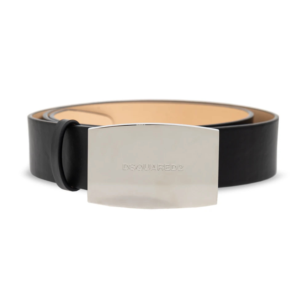 Dsquared2 Herren Schwarz - Ledergürtel - Accessories - K - 85 Cm