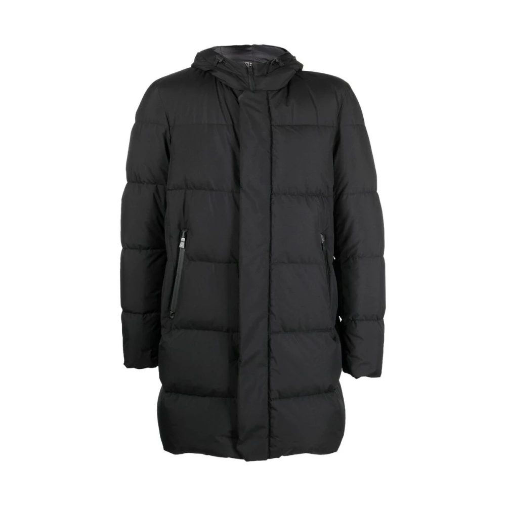 Herno Herren Schwarz - Steppjacke Mit Kapuze - Jackets - K - 3XL