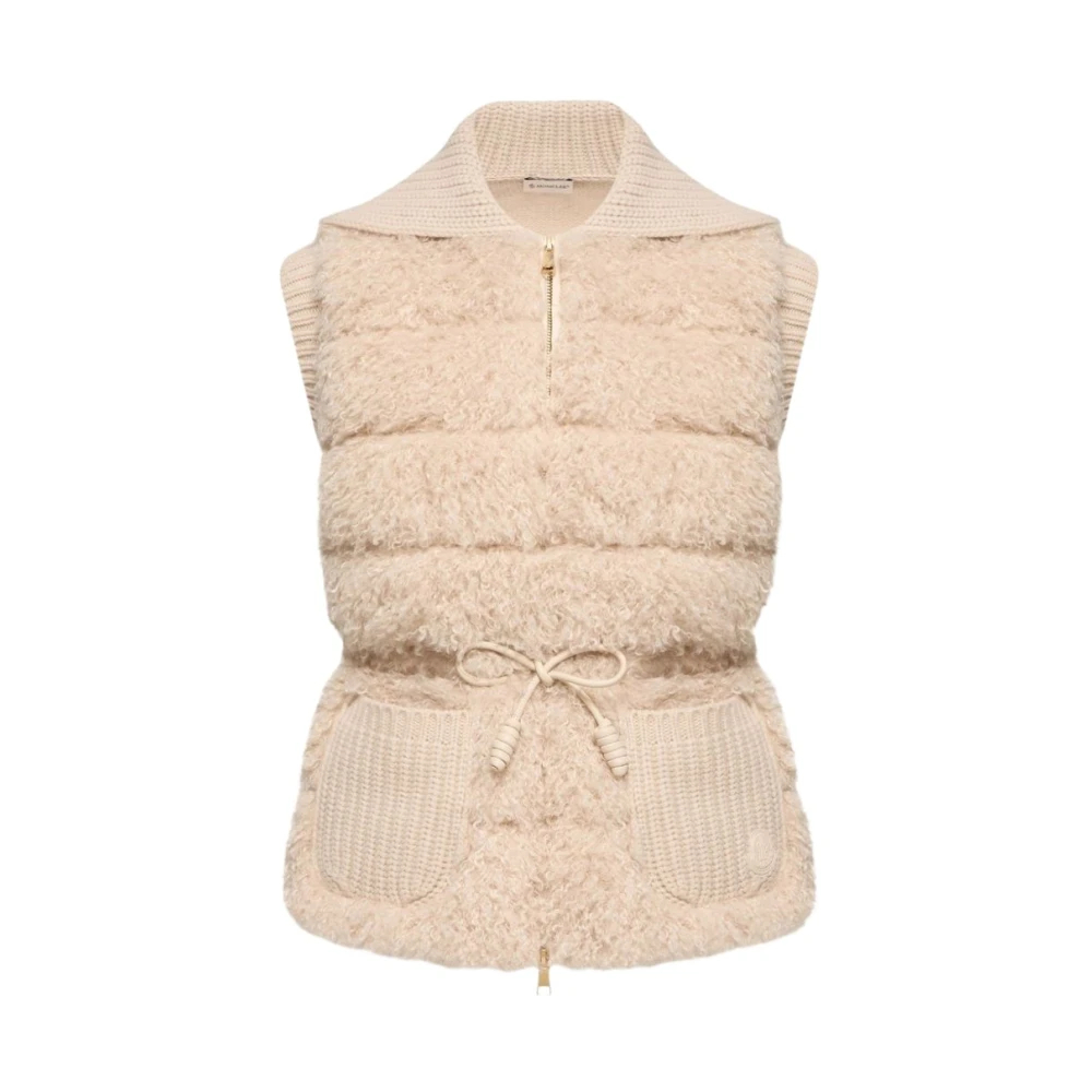 Moncler - Gesteppte Weste - Jackets - Damen - Beige - M