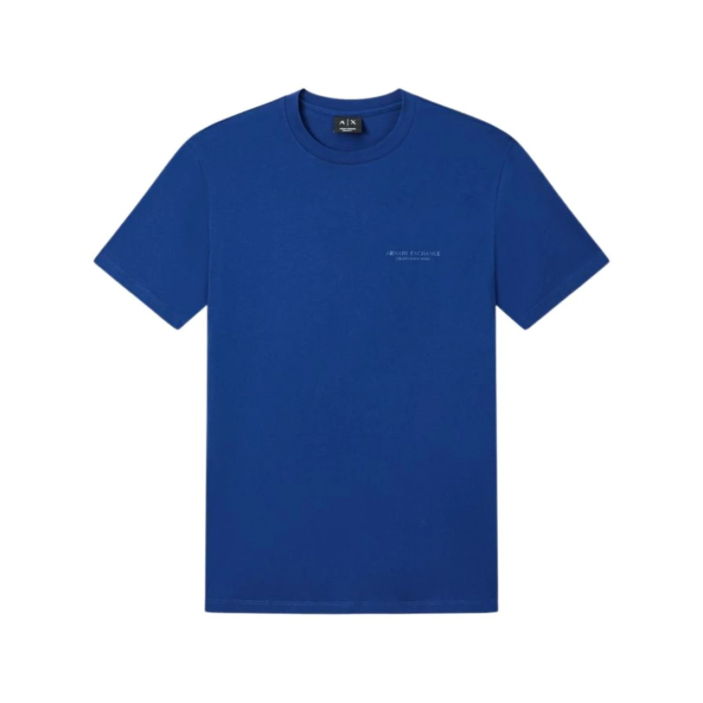 Armani Exchange Herren Blau - Regular Fit T-Shirt Mit Logo - Tops - M