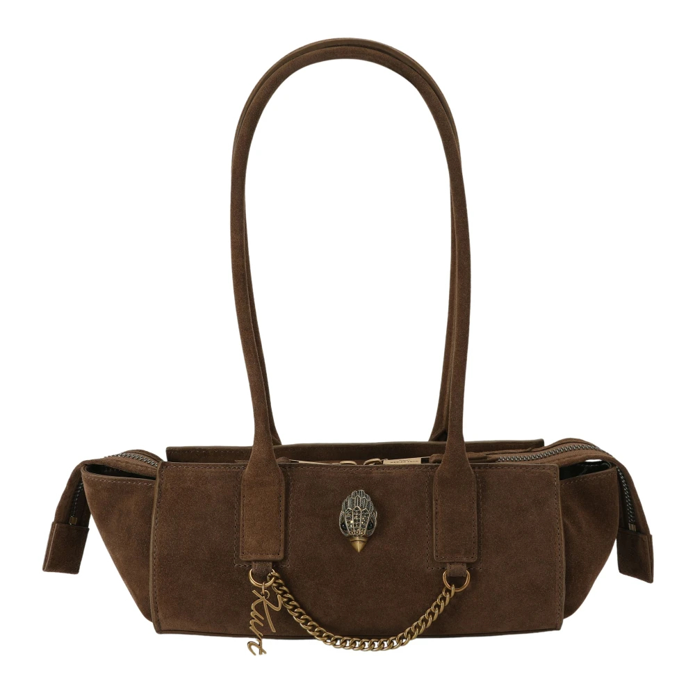 Kurt Geiger Damen Braun, Silber Für 5965230209 Schultertasche Sloane Eastwest Braun (Osfa), Lässig, Wildleder - Bild 4