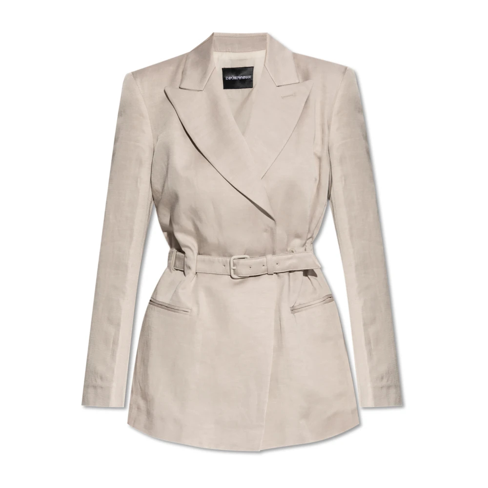 Emporio Armani Damen Grau - Blazer Mit Gürtel - Jackets - 2XS