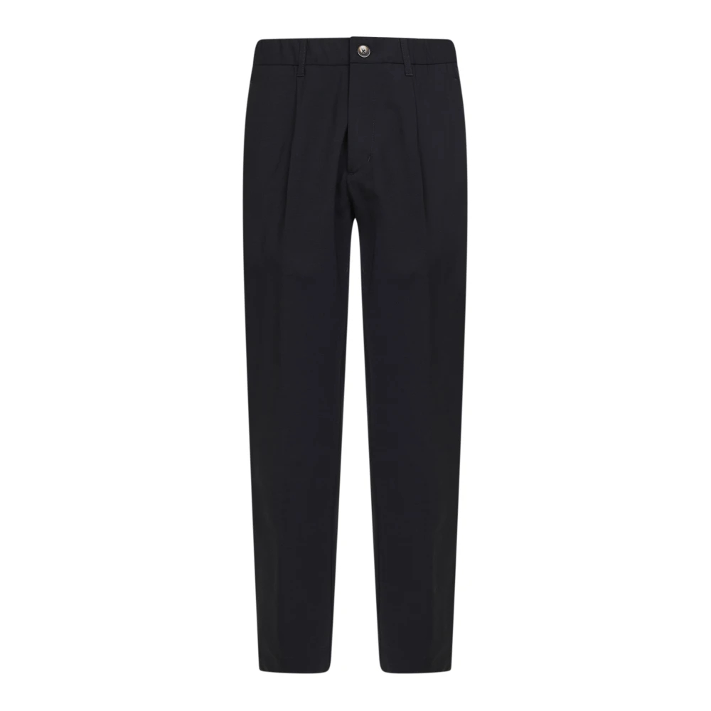 Herno Herren Blau - Elastische Wollhose Mit Bi-Stretch Und Bund - Trousers - S