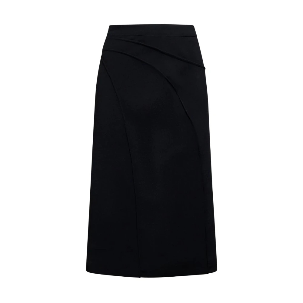 Silvian Heach Damen Schwarz - Midi-Rock Mit Asymmetrischem Schnitt - Skirts - K - L