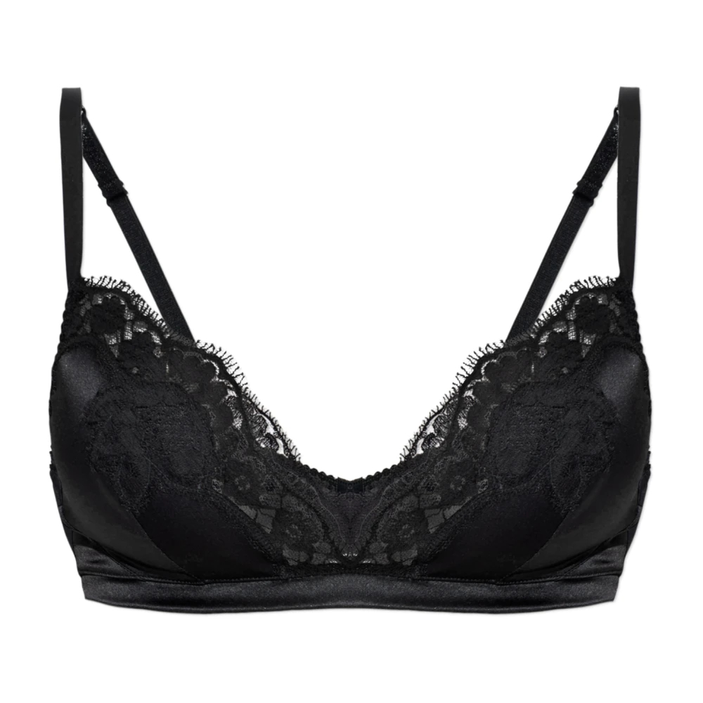 Dolce & Gabbana Damen Schwarz - Bh Mit Spitzeneinsätzen - Underwear - K - L