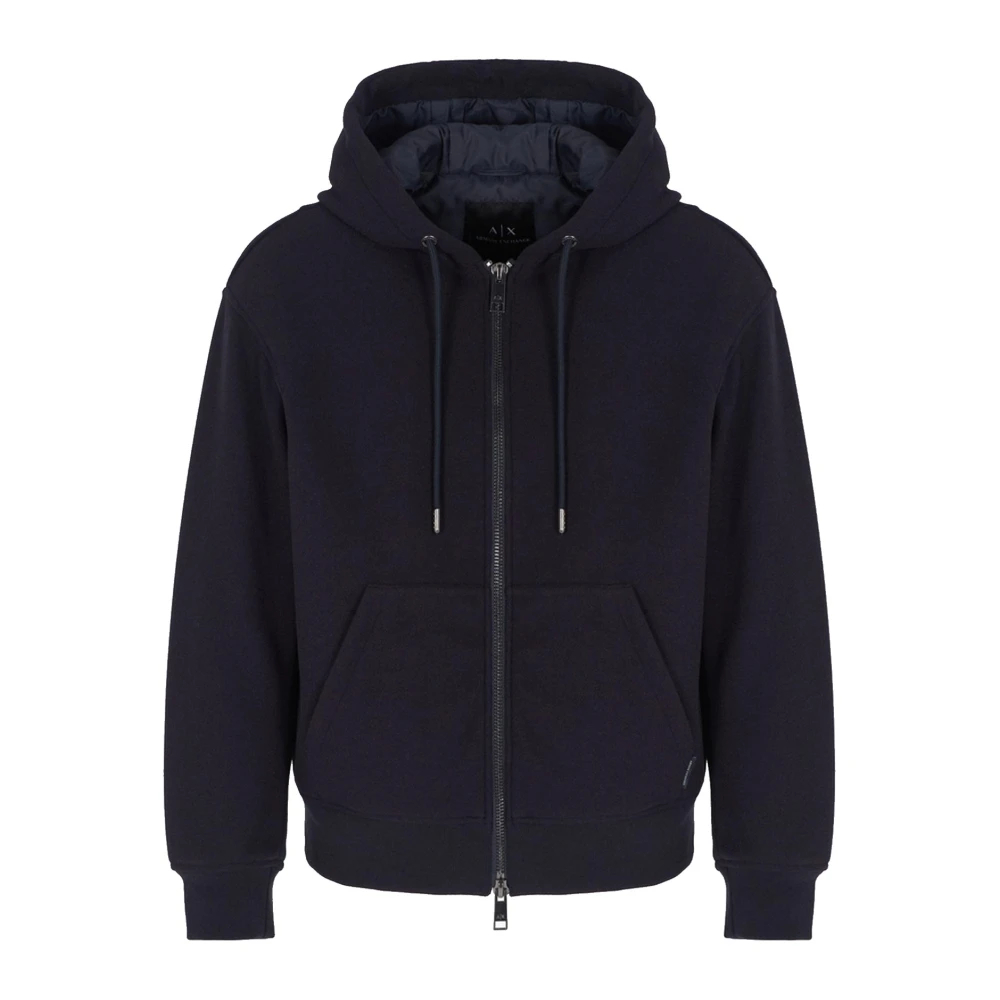 Armani Exchange Herren Blau - Er Gepolsterter Reißverschluss-Kapuzenmantel - Sweatshirts & Hoodies - L