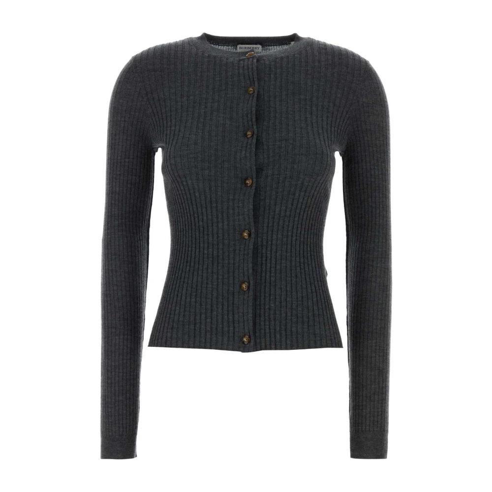 Burberry - Strickjacke Mit Schmaler Passform Und Rundhalsausschnitt - Knitwear - Damen - Grau - Xs - Bild 5