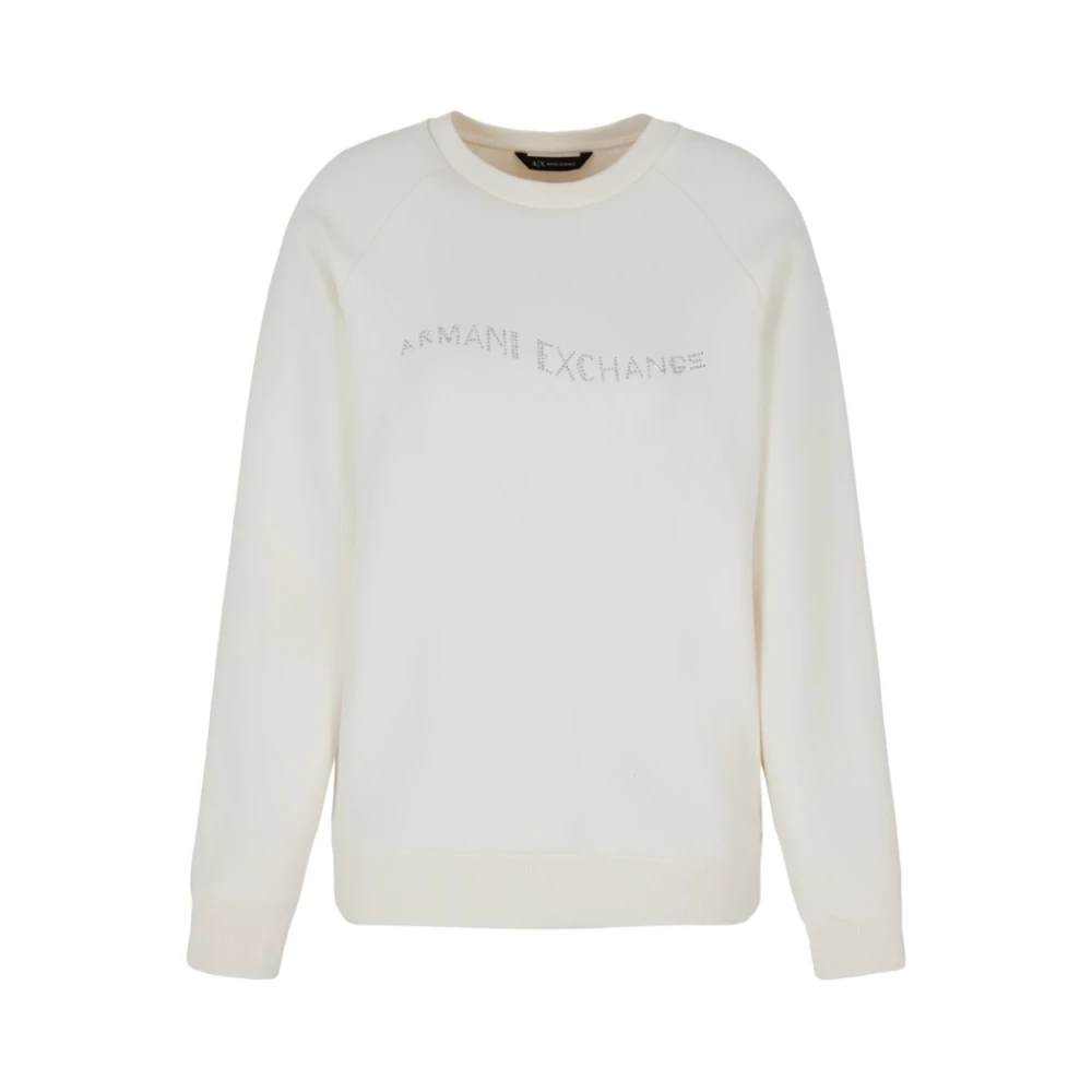 Armani Exchange Damen Weiß - Rundhals-Sweatshirt - Sweatshirts & Hoodies - M