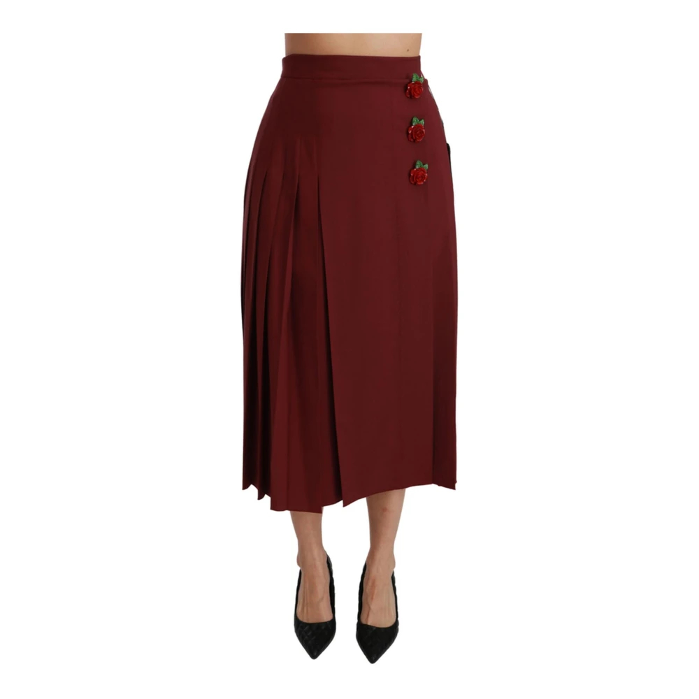 Dolce & Gabbana Damen Rot - Midi Skirts - Skirts - 2XS