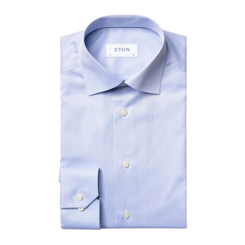 Eton Herren Blau Hemd Baumwolle Slim Fit - Bild 4