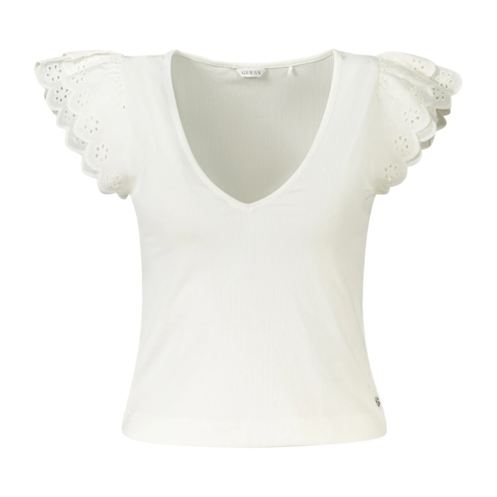 Guess Damen Weiß Bluse Dahlia Sangallo - Bild 5