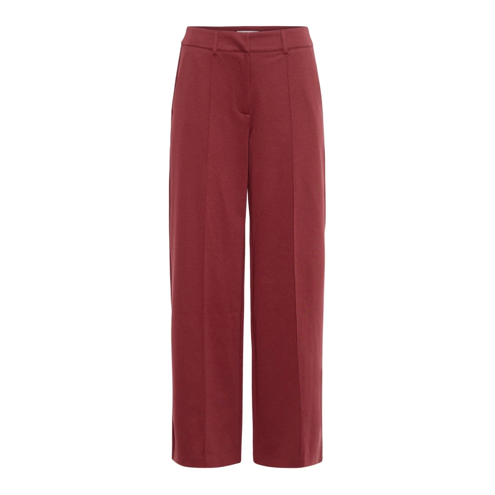 Ichi Damen Dunkelrot Stoffhose "Damen Freizeithose Ihkate", Gr. S, N-Gr, Rot (Zinfandel), Obermaterial: 74% Polyester Pes. 22% Viskose Cv. 4% Elasthan El., - Bild 4