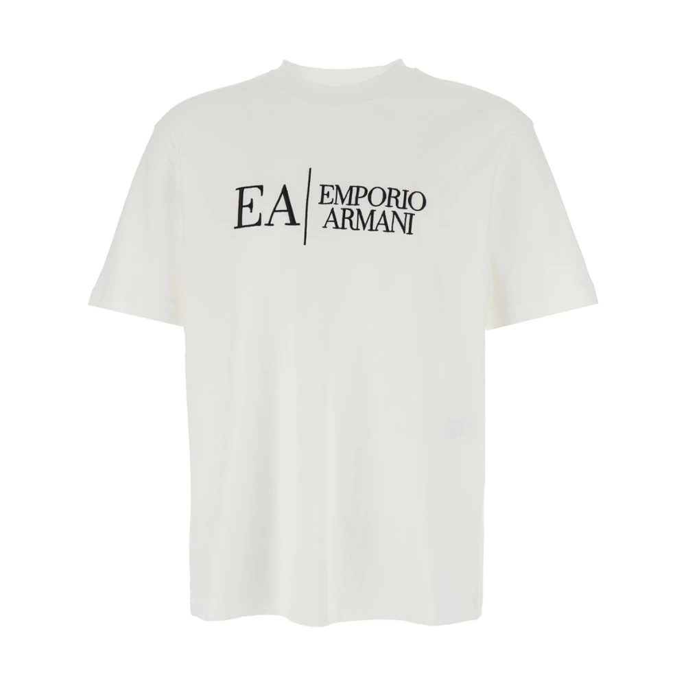 Emporio Armani Herren Weiß - T-Shirt Mit Rundhalsausschnitt - Tops - L