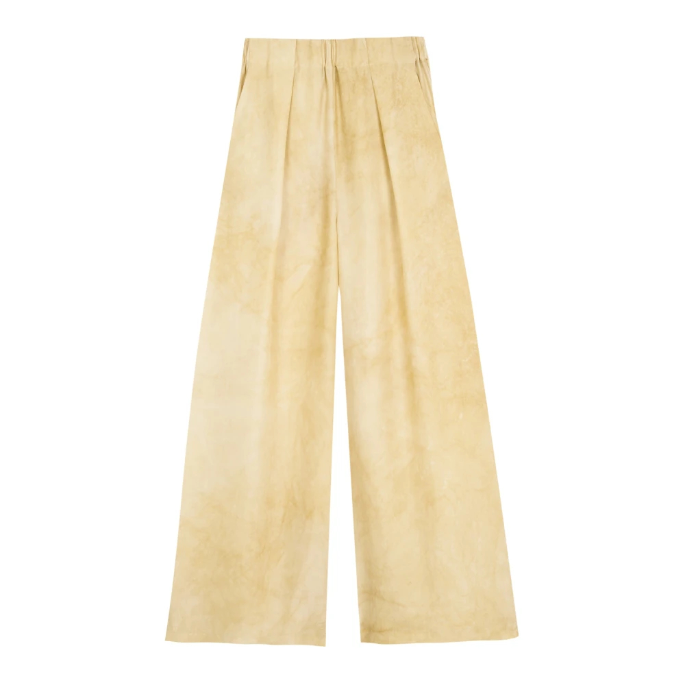 Cortana Damen Gelb - Seiden-Palazzo-Hose - Trousers - 2XS