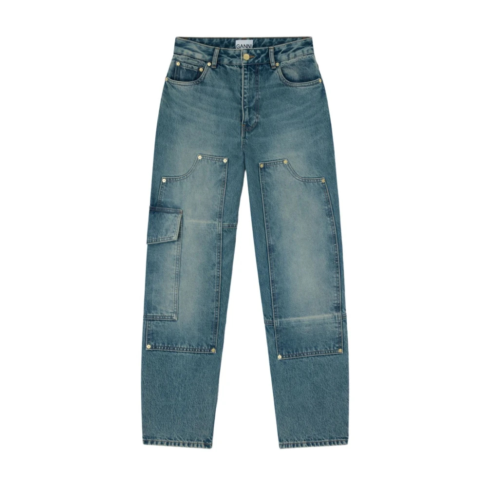 GANNI blau Getönte, starre Audri-Jeans Bio-Baumwolle - Größe 28W/33L - Bild 3