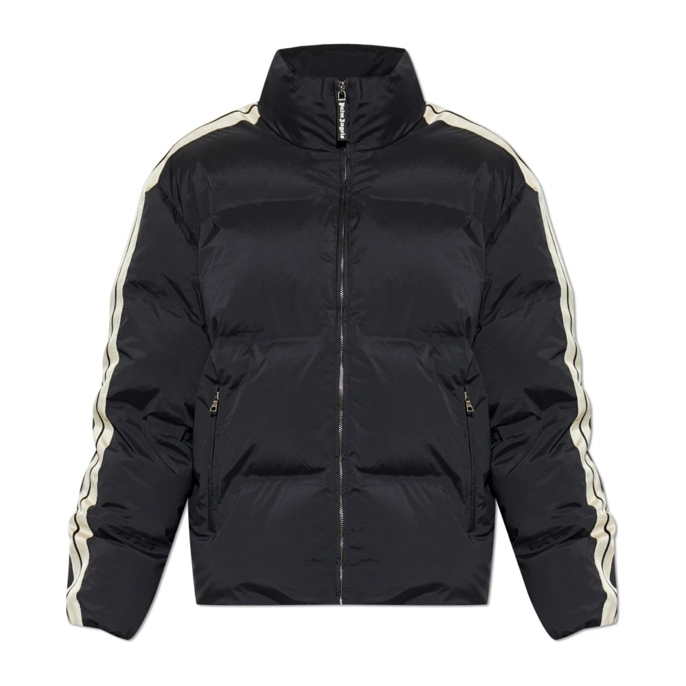 Palm Angels Herren Schwarz - Isolierte Jacke Mit Stehkragen - Jackets - K -Xl