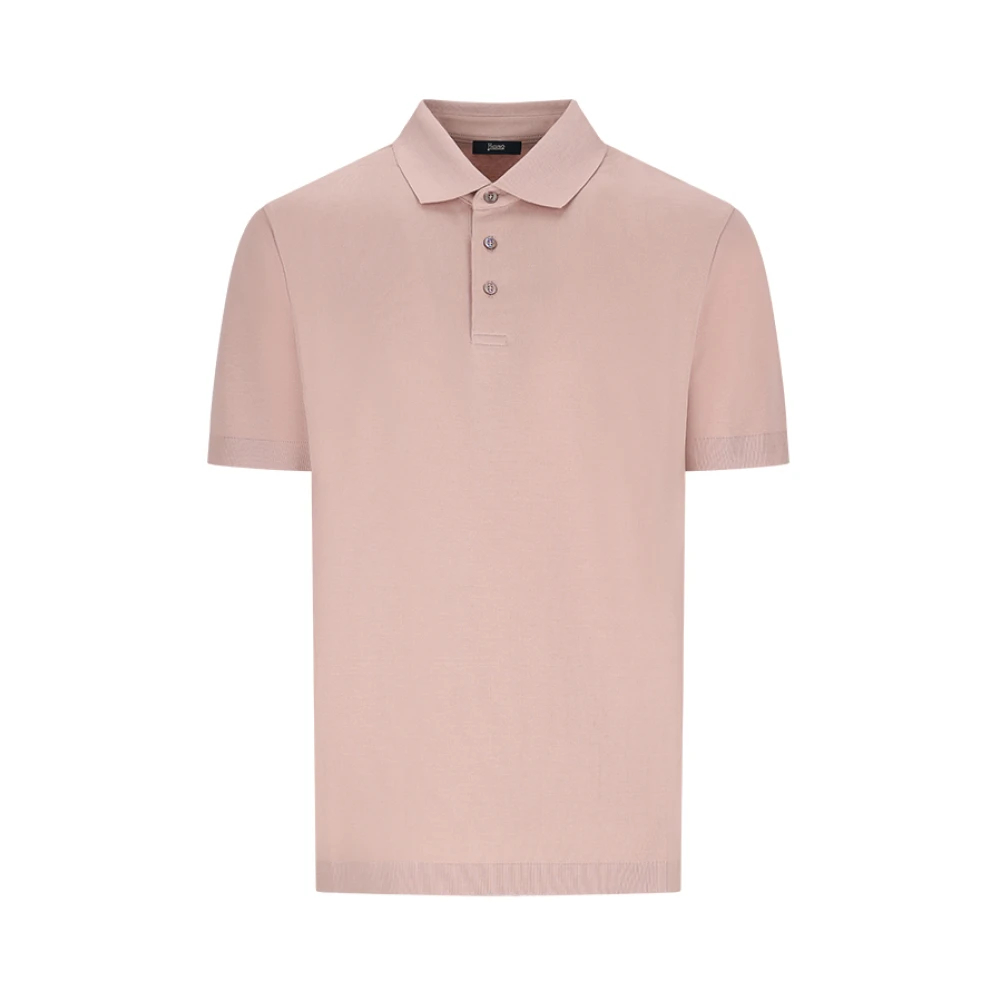 Herno Herren Rosa - Polohemd Mit Jersey-Strickeffekt - Tops - Xl