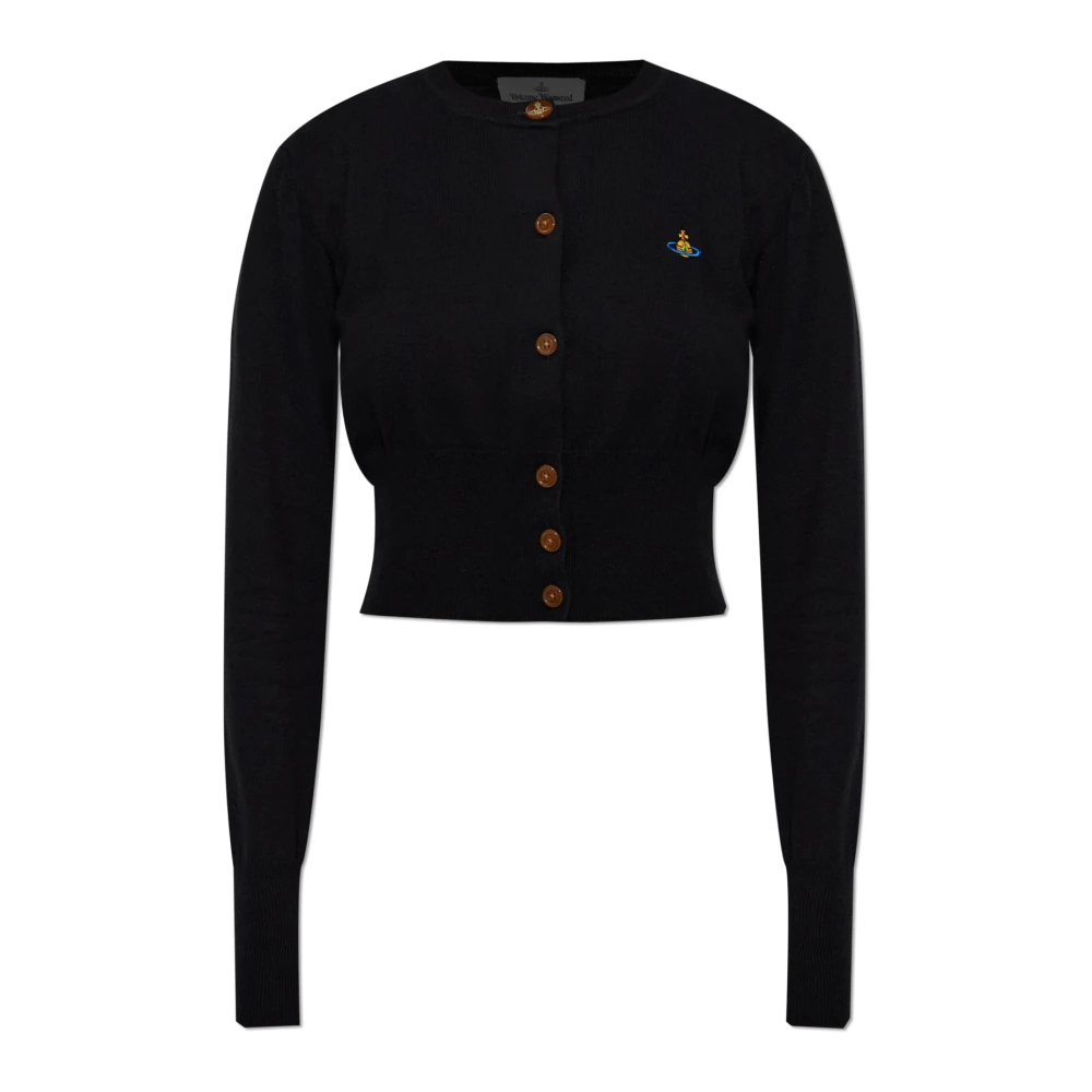 Vivienne Westwood Damen Schwarz - Cardigan Mit Logo - Knitwear - K - L