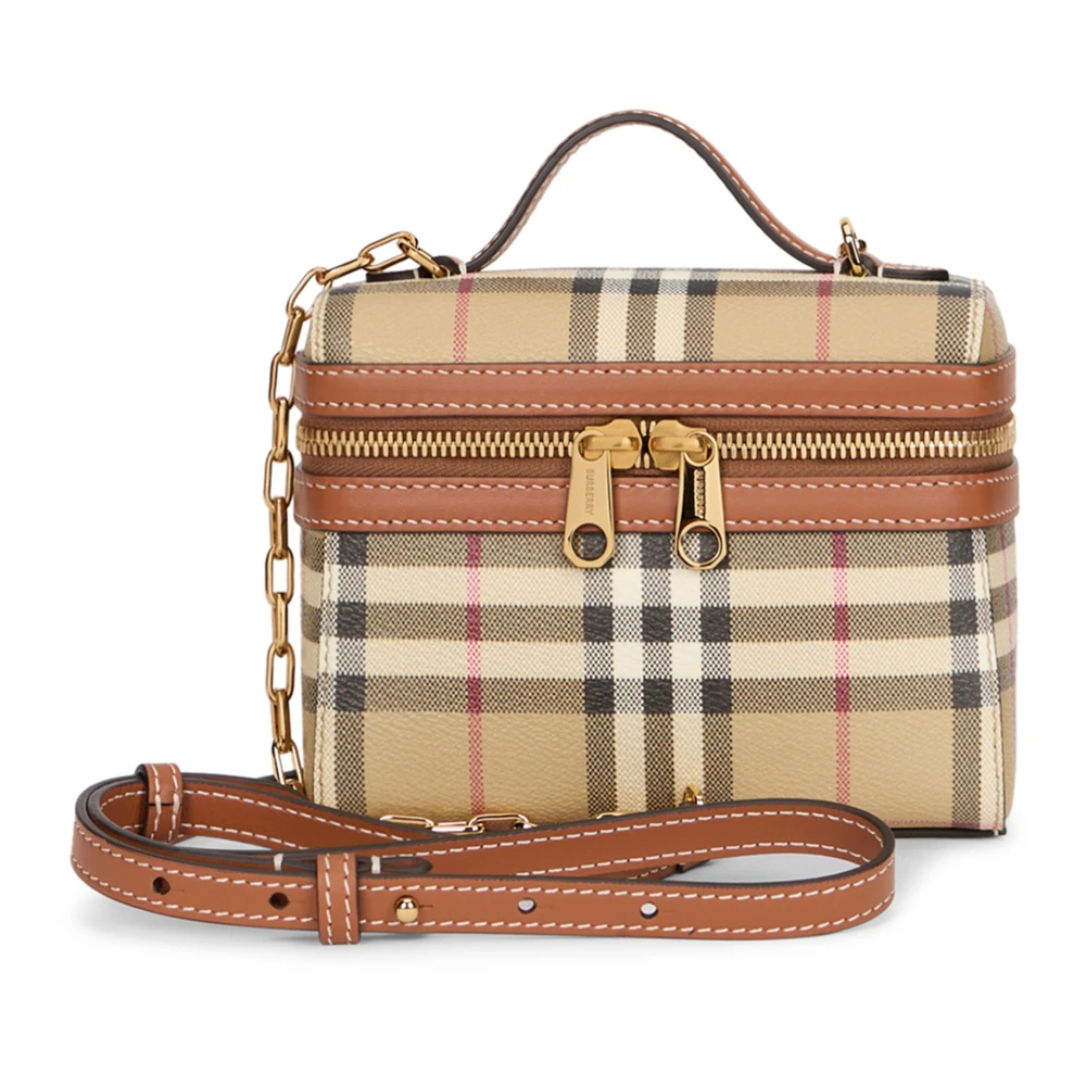 Burberry - Mini Check Vanity Bag - Bags - Damen - Beige - One Size - Bild 7