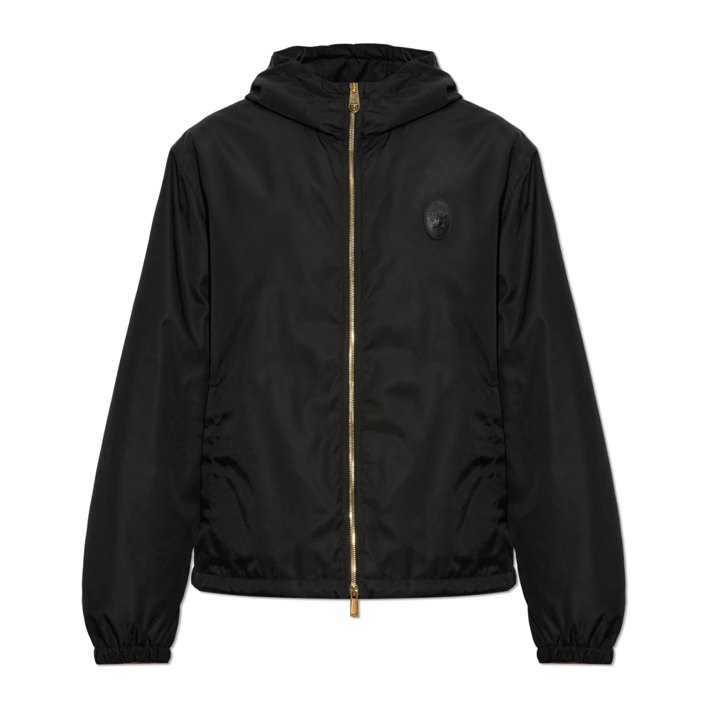 VERSACE | Black technical twill hooded blouson with Medusa patch | male | 50 - Bild 3