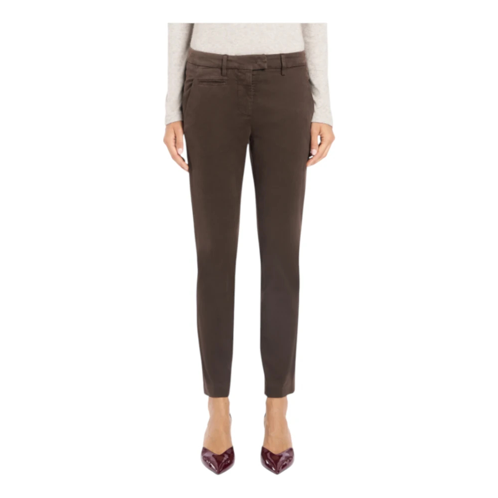 Dondup Damen Braun - Slim-Fit Chino Hose - Trousers - W30