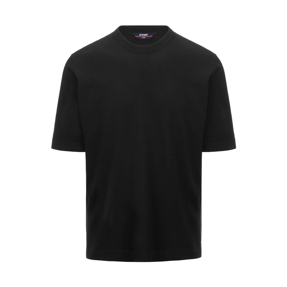 K-Way Herren Schwarz - Basic Logo Sweatshirt - Tops - K - 2XL