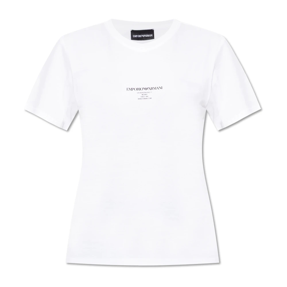 Emporio Armani Damen Weiß - T-Shirt Mit Logo - Tops - S