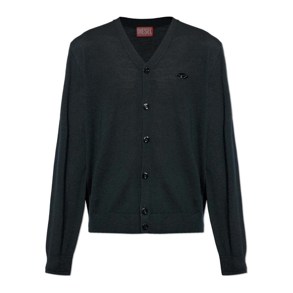 Diesel Herren Schwarz - Cardigan K-Volto - Knitwear - K - 2XL