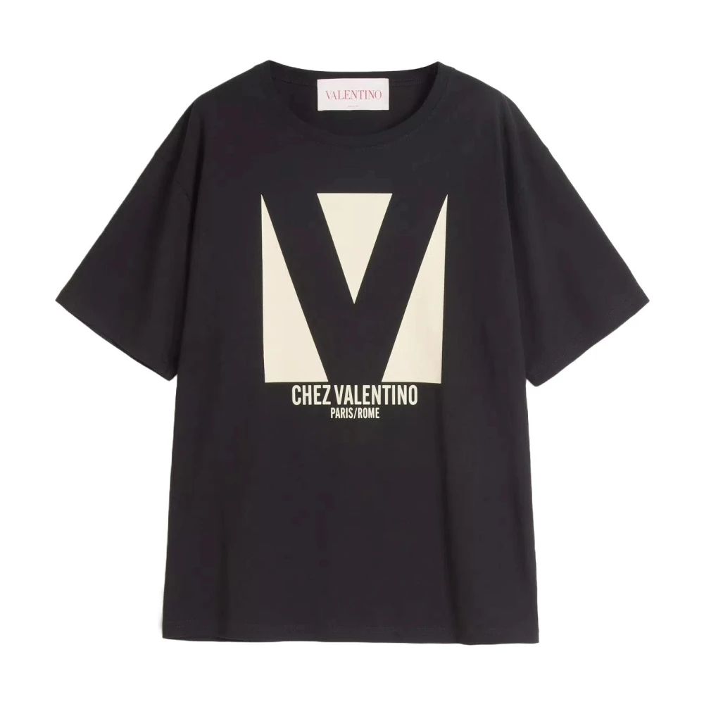 Valentino Damen Schwarz - Baumwoll-Jersey-T-Shirt - Tops - K -Xs