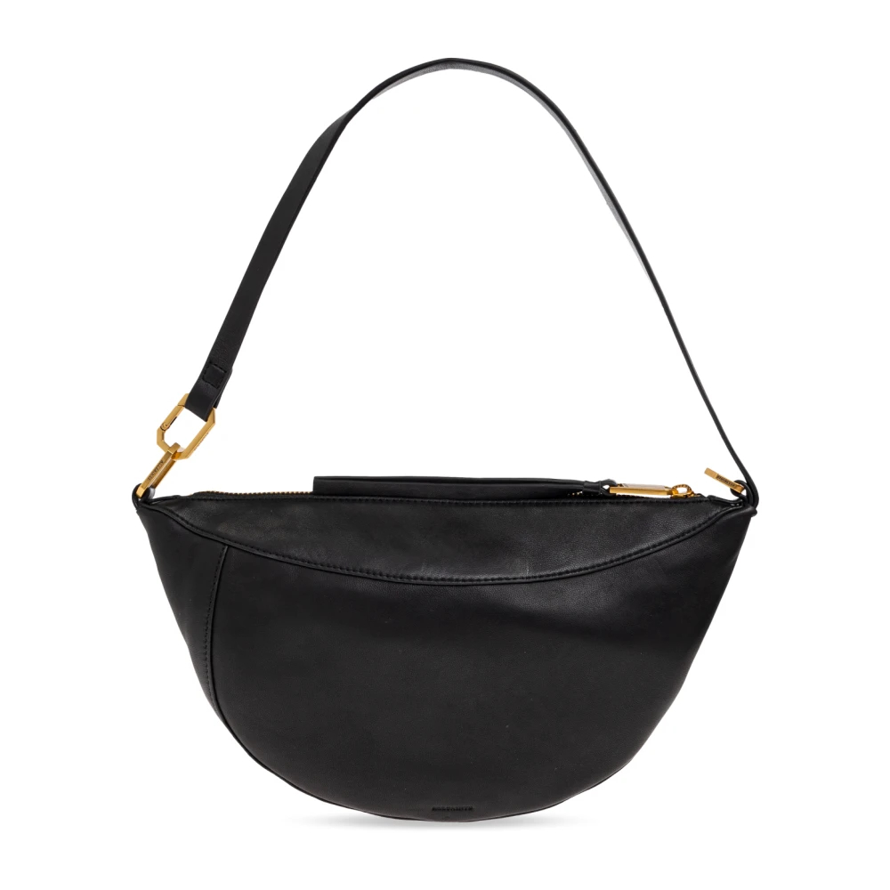 Allsaints Damen Schwarz Luna Leather Shoulder Bag  One Size - Image 3