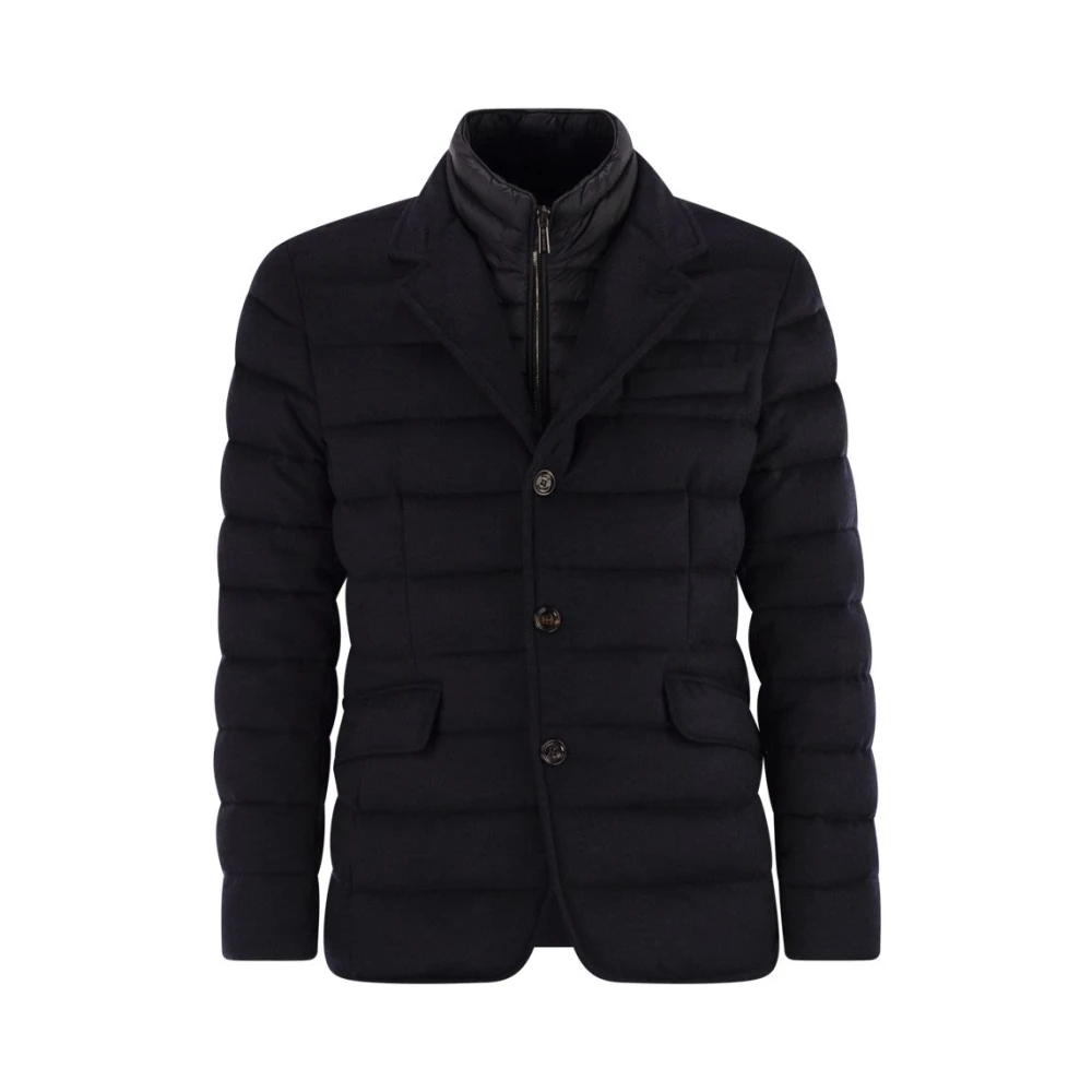 Moorer Herren Blau - Gerade Geschnittene- Wattierte Jacke - Jackets - 4XL