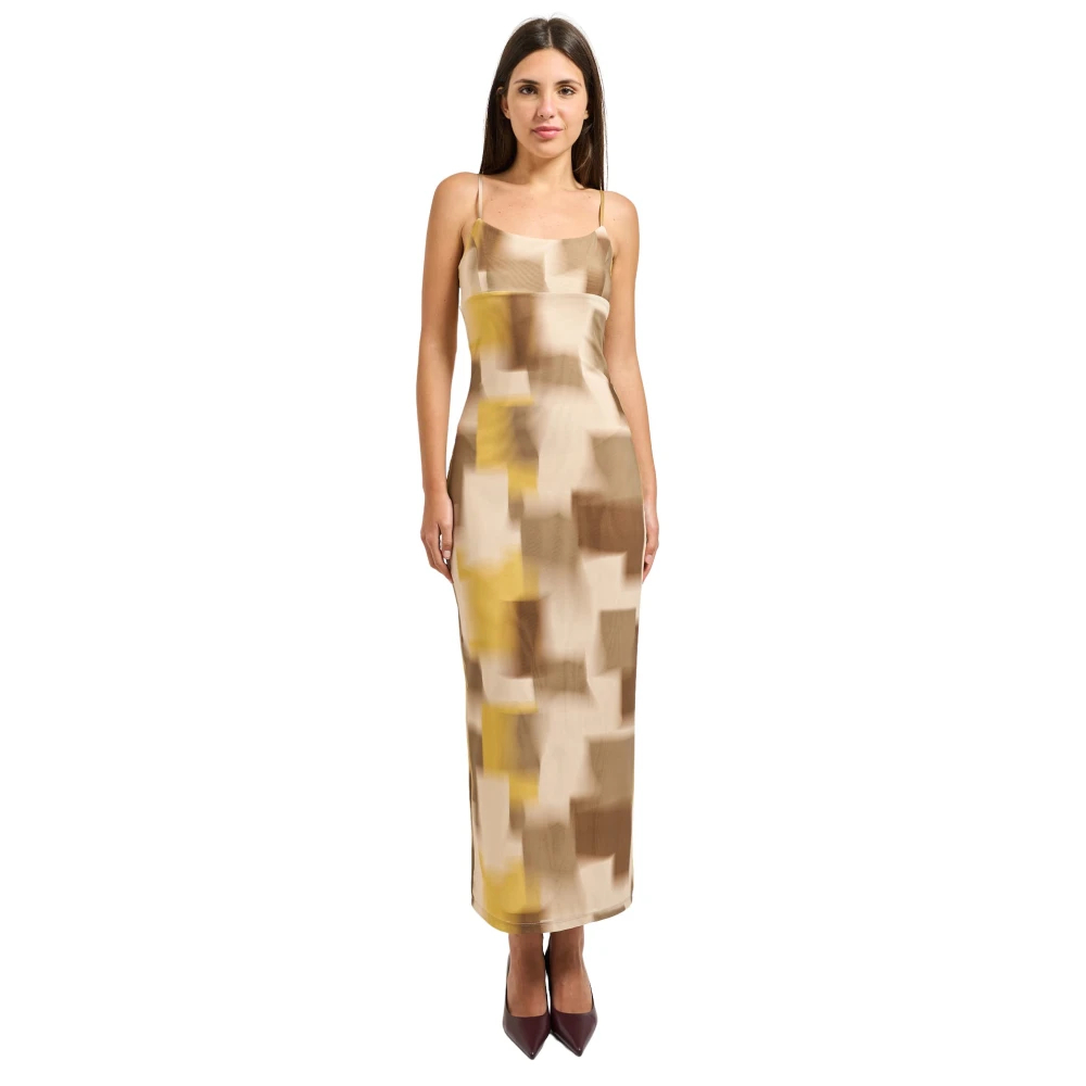 Armani Exchange - Langes Stretch-Mesh-Kleid - Dresses -Damen -Mehrfarbig -Xs