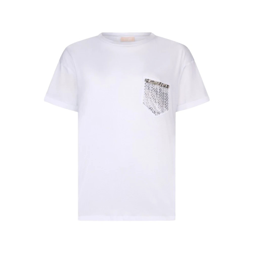 Liu Jo Damen Weiß - T-Shirt Mit Schmucktasche - Tops - Xs
