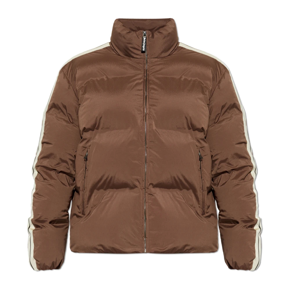 Palm Angels Herren Braun - Isolierte Jacke Mit Stehkragen - Jackets - M