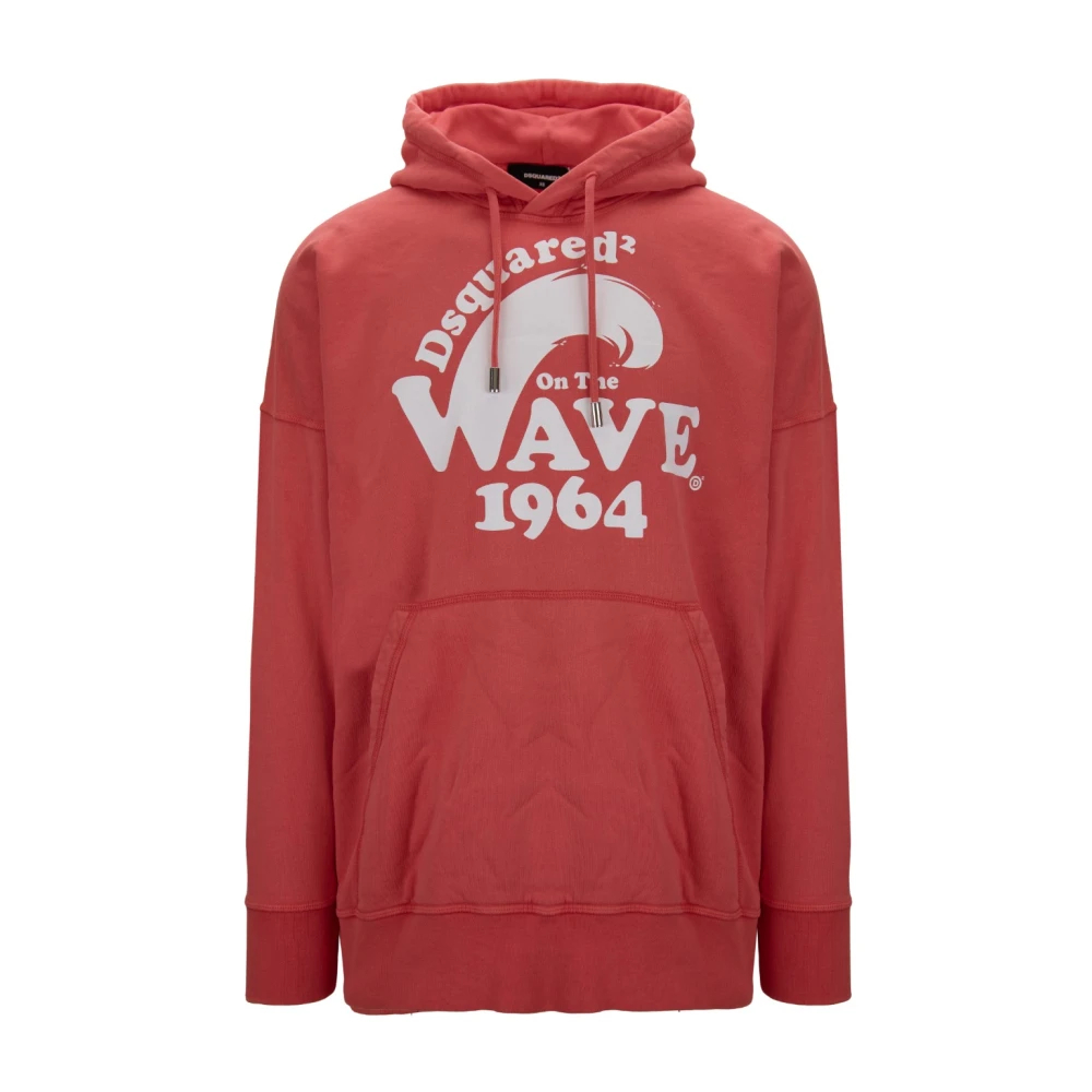 Dsquared2 - Herrenhoodie Mit Kordelzug - Sweatshirts & Hoodies - Herren - Rot - Xs