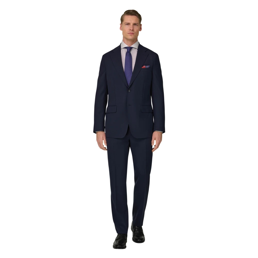 Boggi Milano Herren Blau - Pinstripe Travel Suit - Suits - Xs