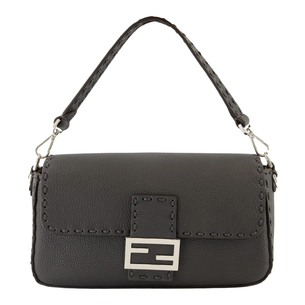 Fendi Herren Grau - E Baguette Leder Tasche - Bags - One Size