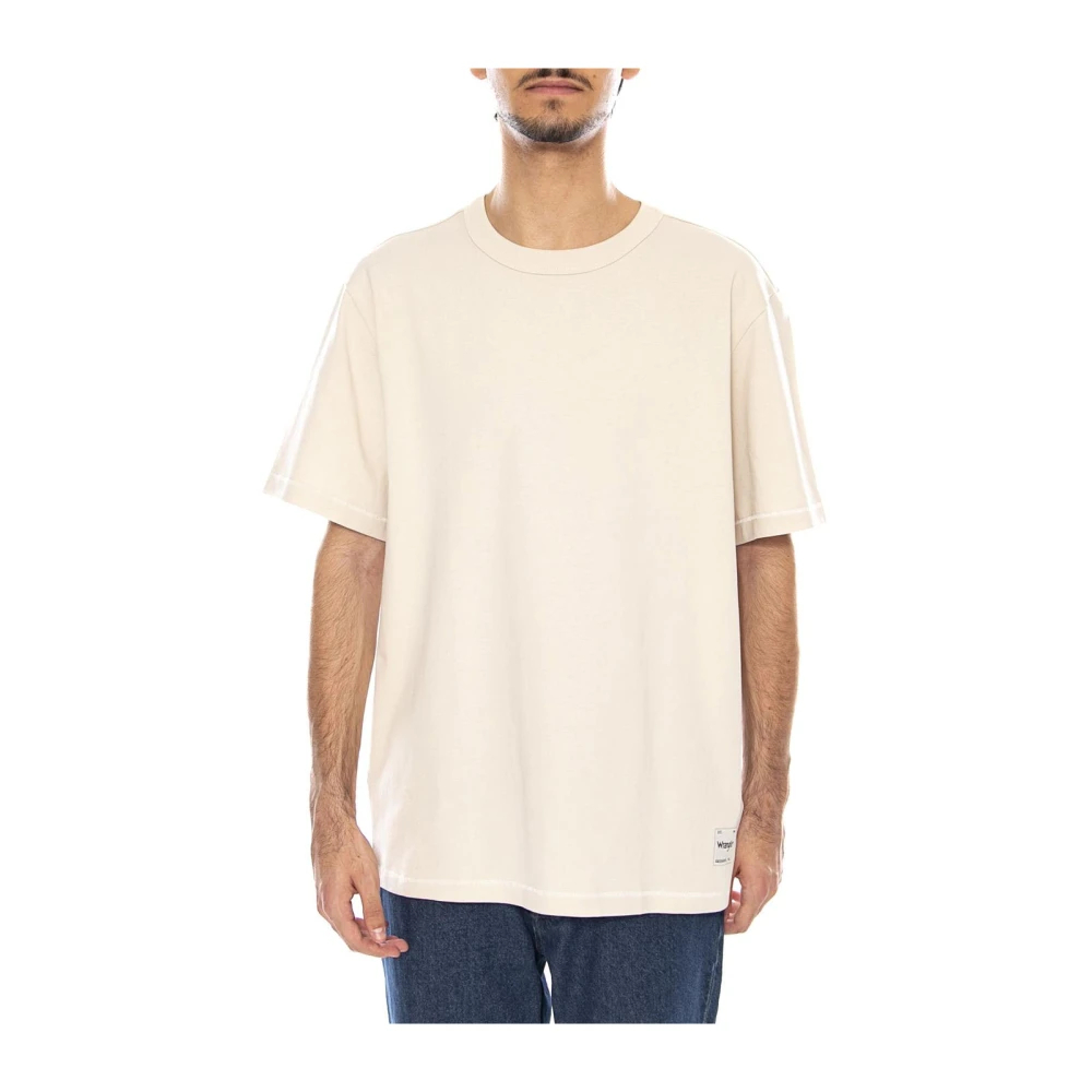 Wrangler, Herren, Shirts, T-shirt Shortleeves Solid Tee, Beige, (L) - Bild 6