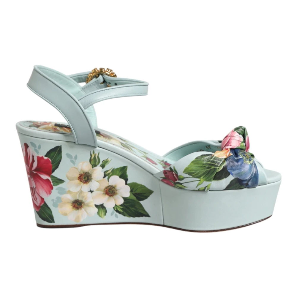 Dolce & Gabbana Damen Grün - Sandalen Mit Keilabsatz - Shoes - 37 Eu