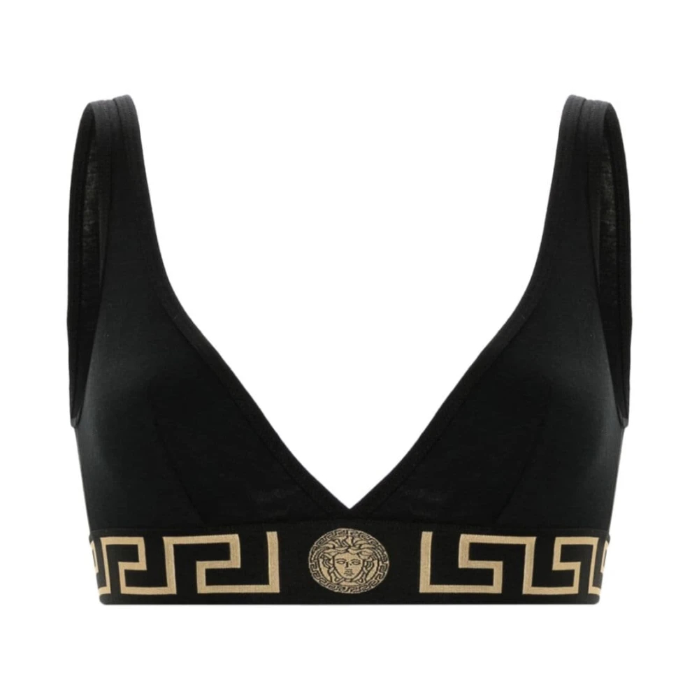 Versace Damen Schwarz - Greca Border Triangle Bralette - Underwear - K -S