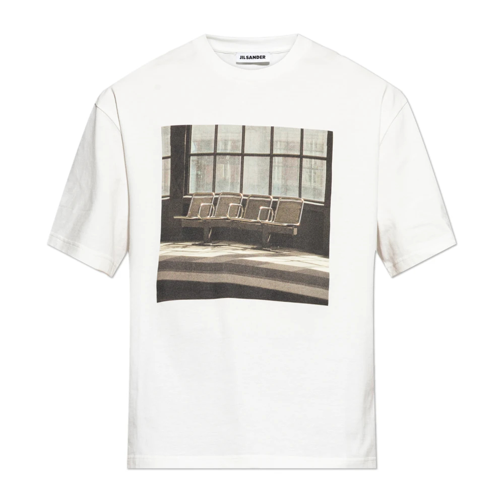 Jil Sander Herren Weiß - Bedrucktes T-Shirt - Tops - M
