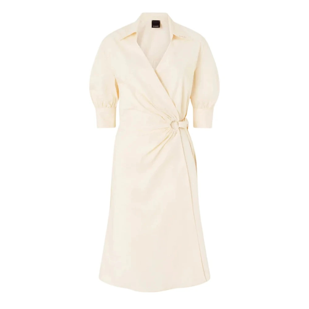 Pinko Damen Beige - Midi Wickel-Hemdkleid - Dresses - Xs