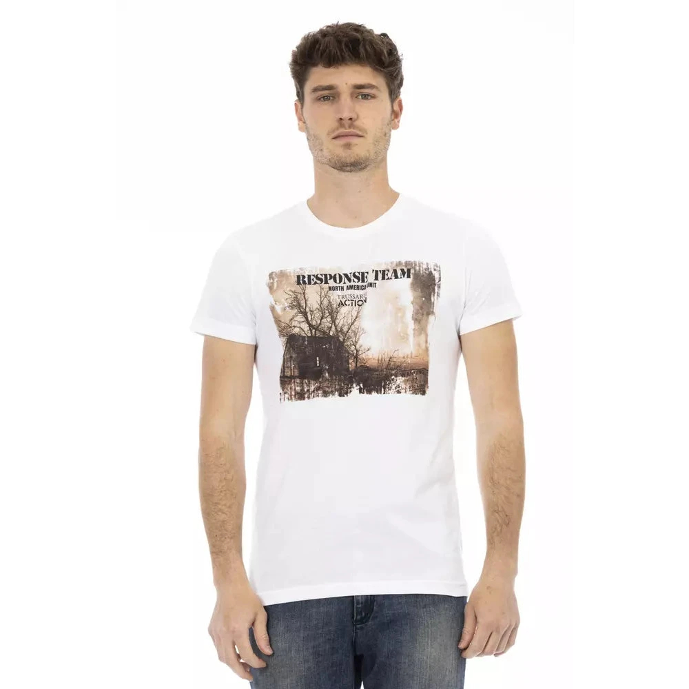 Trussardi Herren Weiß - Action Kurzarm T-Shirt - Tops - L