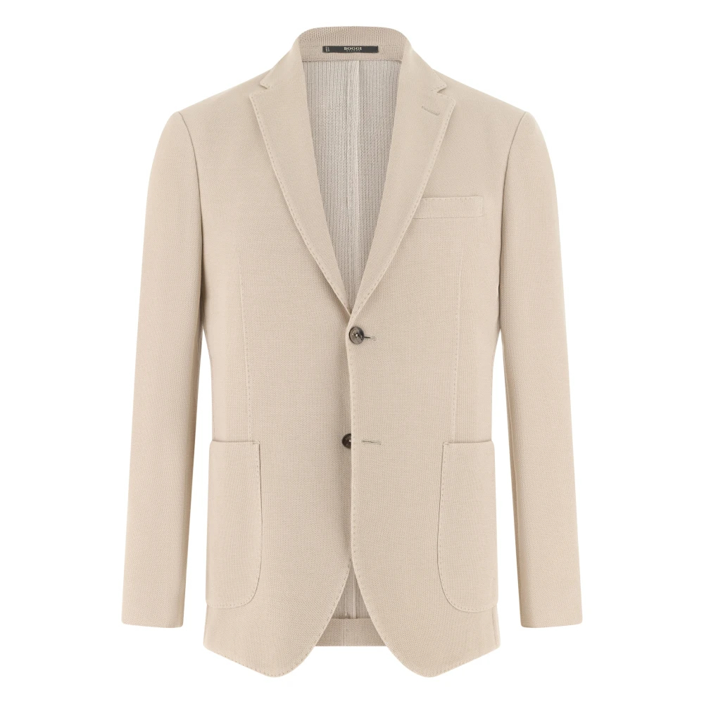 Boggi Milano Herren Beige - Bari Micro Textured Jacket - Jackets - 3XL